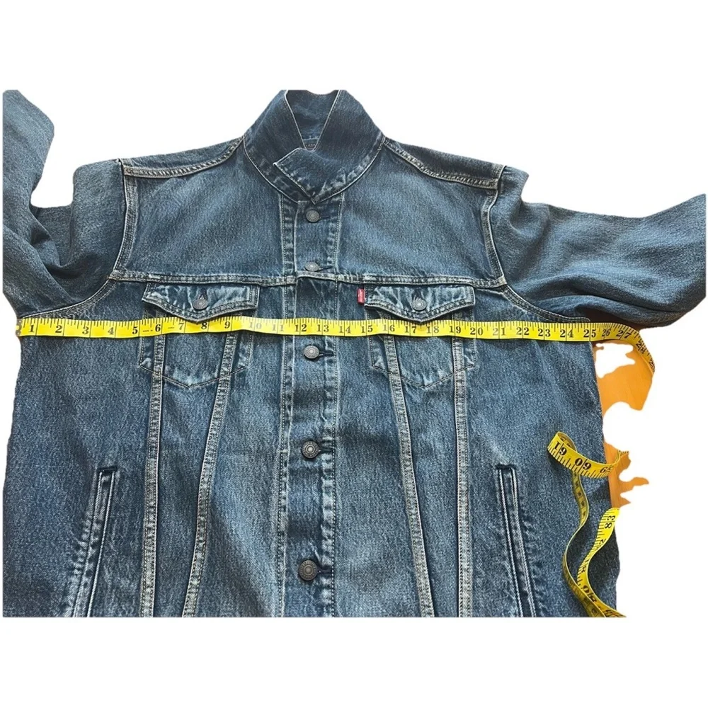 Levi’s Premium 72334-0573 Big E Trucker Jacket L Oversized Fade EUC 25x28 - Picture 8 of 10